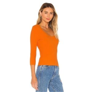 ALC ORANGE ribbed Knit Top Small